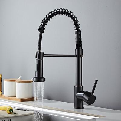 Küchenspüle, Kupfer-Pull-Küchenarmatur, Doppelauslass, wassergekühlt, heißes Waschbecken, Waschbecken, Feder-Wasserhahn