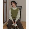 Square Collar Sweater Vest Ladies French Vintage Twisted Knitted Vests Women Autumn Winter Casual Slim Pullovers Vests