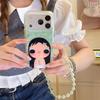 Adorable Cartoon Blue Flowers Phone Case for iPhone 17/16 Pro Max/15/14