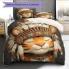 Animal In Indian Attire  Pattern Bedding Quilt Set  Home Decoration  Gift (1 * Duvet Cover + 2 * Pillowcase, Without Core)