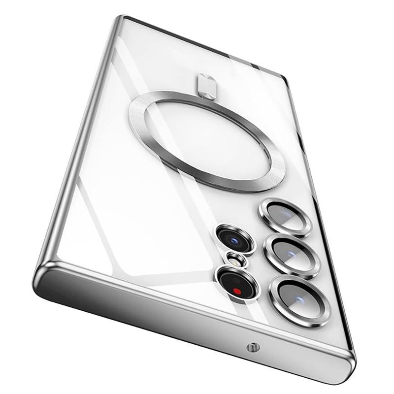 For MagSafe Case For Samsung Galaxy S25 S23 S22 Ultra Plus Magnetic Lens Protector Cases For Samsung S24 S21 Ultra Plus Cover