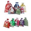15PCS/SET Christmas Drawstring Gift Bag Party Children Kid Candy Gift Bag Aluminum Foil Box Happy New Year Xmas Eve 2026