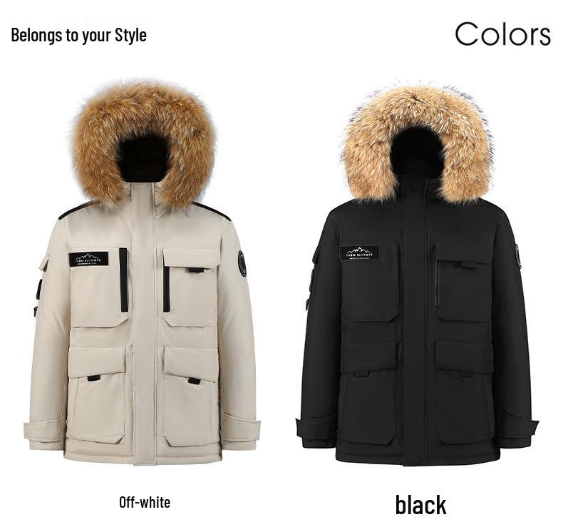 Unisex Winter 2025 Parka: Trendy, Thick, Warm Workwear Ski Jacket for Couples
