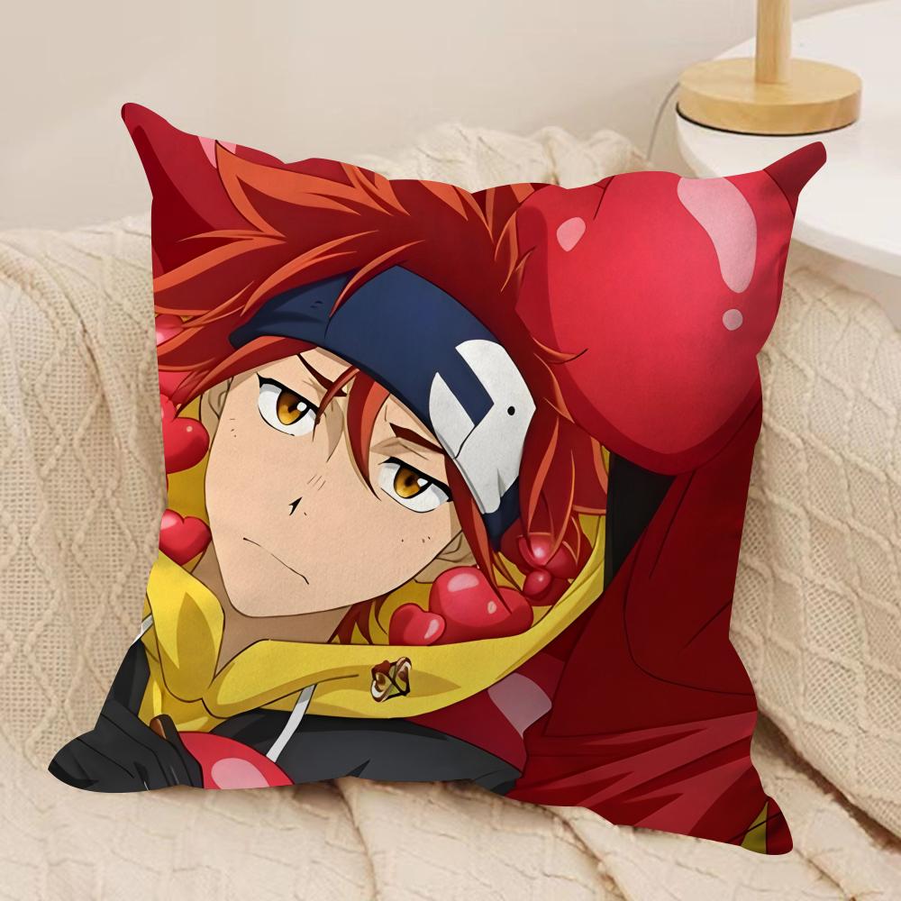 Sk Miya Chinen Langa Hasegawa Cushion Cover Silky Short Plush Invisible Zipper Dustproof Sofa Pillow Case For Home Decor