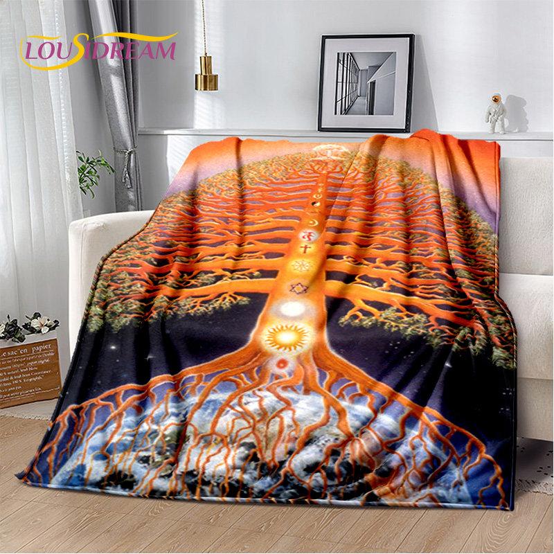Rainbow 7 Chakra Mandala Bohemia Soft Plush Blanket,Flannel Blanket Throw Blanket for Living Room Bedroom Bed Sofa Picnic Cover