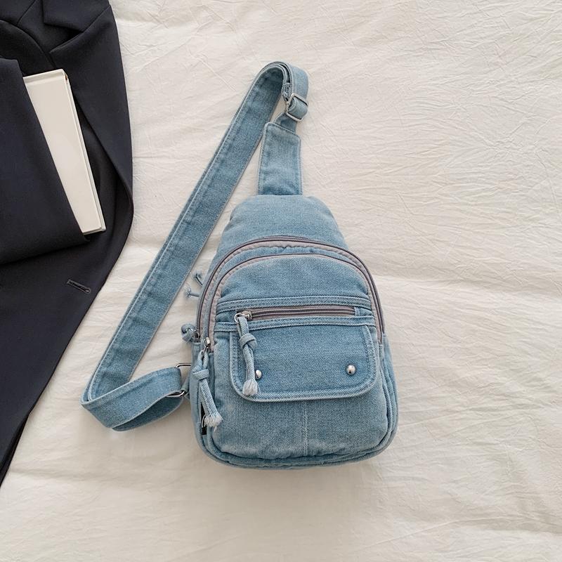 Denim Bag Women Chest Bag Crossbody Bag