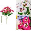 6pcs Artificial Pansy Flowers Multicolor Realistic Silk Faux Floral for Patio Garden Porch Wedding Spring Indoor Outdoor Decor