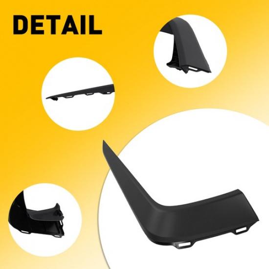 New Front Right Passenger Bumper Trim Molding For 19-22 Honda Pilot Upper Black
