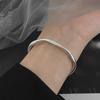 "9999 Sterling Silver Mobius Open Bracelet - Light Luxury Design for Men & Women, Ideal Gift for Young Couples and Students"
