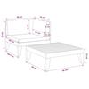 2 Piece Garden Lounge Set with Cushions Solid Acacia Wood