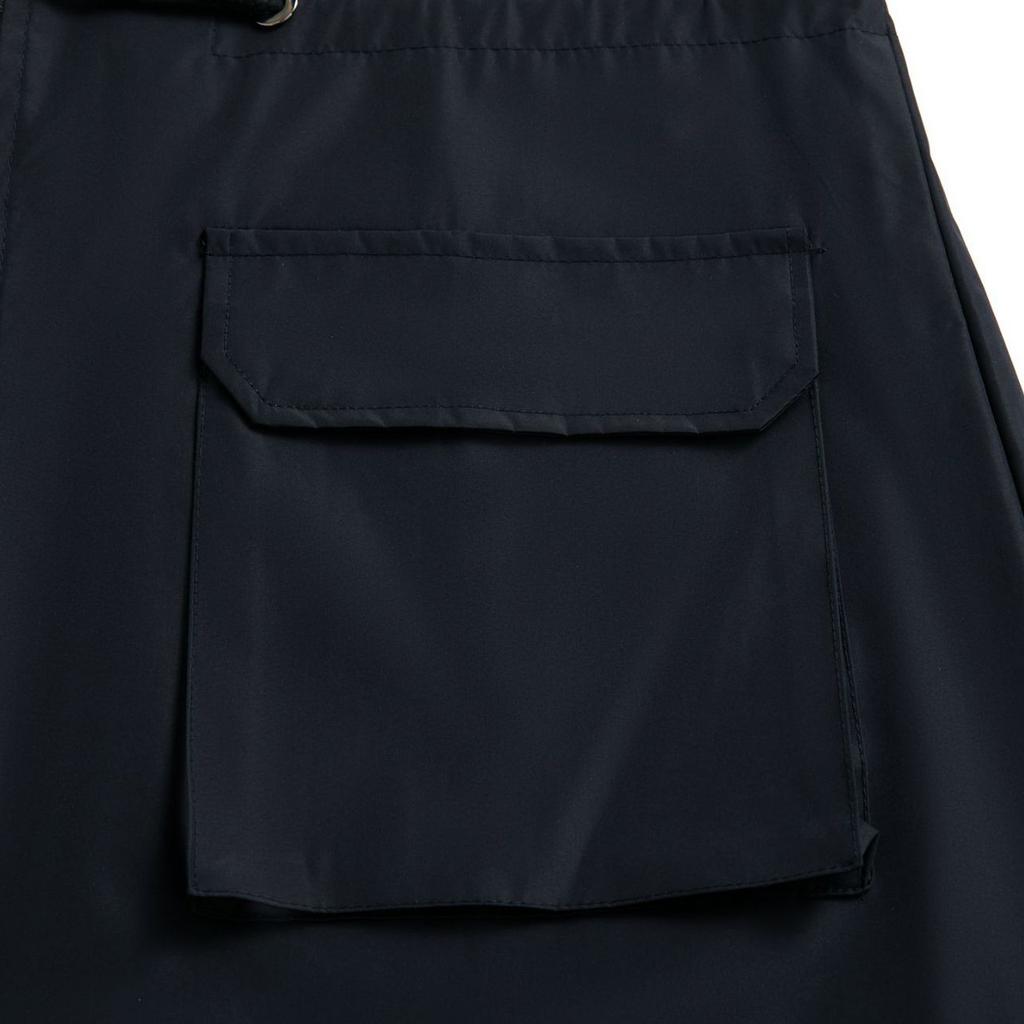 Frühling und Herbst Langer Freizeitmantel Damen Wasserabweisender Kapuzen-Volltonfarbe-Oberteil Gestreifter gerader Mantel