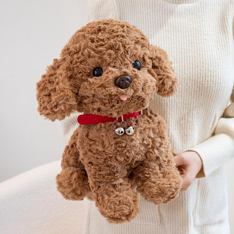 25-45cm Cute Siting Puppy Dolls Soft Plush Toys Kawaii Stuffed Animals Lifelike Pet Dogs Long Pillow Comfort Kids Birthday Gifts