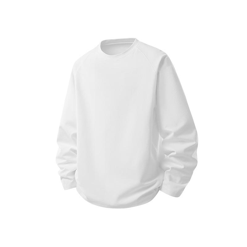 Soft-Touch Round-Neck Long-Sleeve Top Versatile Stylish and Minimalist T-Shirt with A Slim Fit