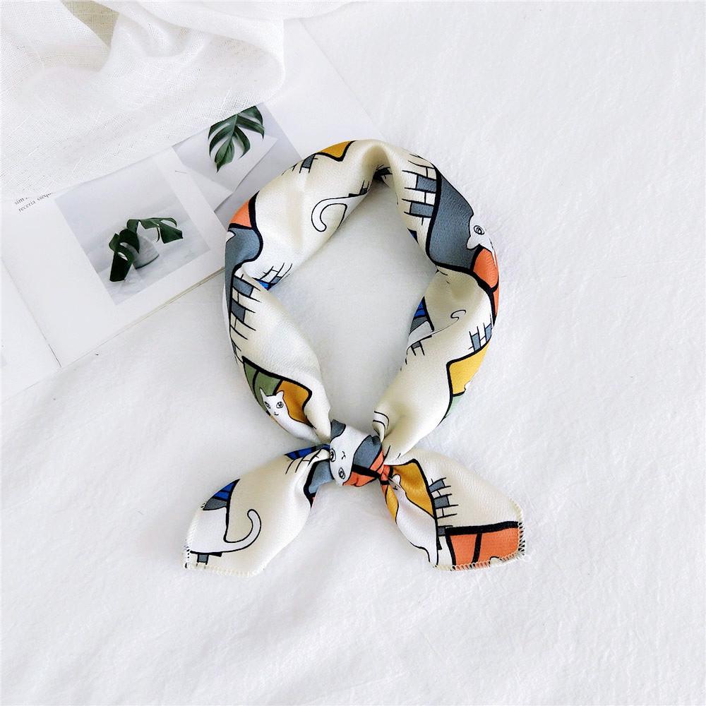 50 Seiden-Carrés: Vielseitige Frühlings-/Sommer-Halstücher für Damen - Koreanischer Stil