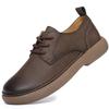 Men's Shoes  Spring New Wide Head Genuine Leather Men's Shoes Breathable Trendy Retro Casual Leather Shoes Men
