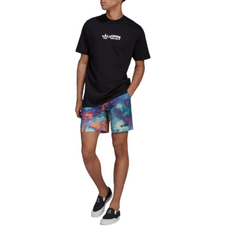 adidas Originals Trefoil Solid Color Logo Sports Short Sleeve T-Shirt Men Tops Black HT1657