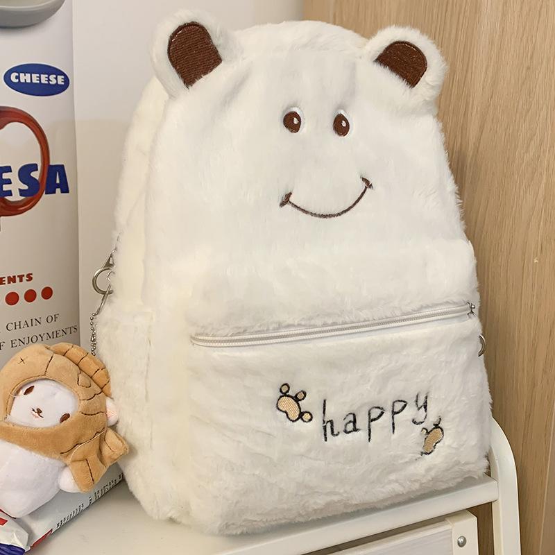 School Bag Children Primary School Girls Cute Girls Letter Plush Kindergarten Small Backpack