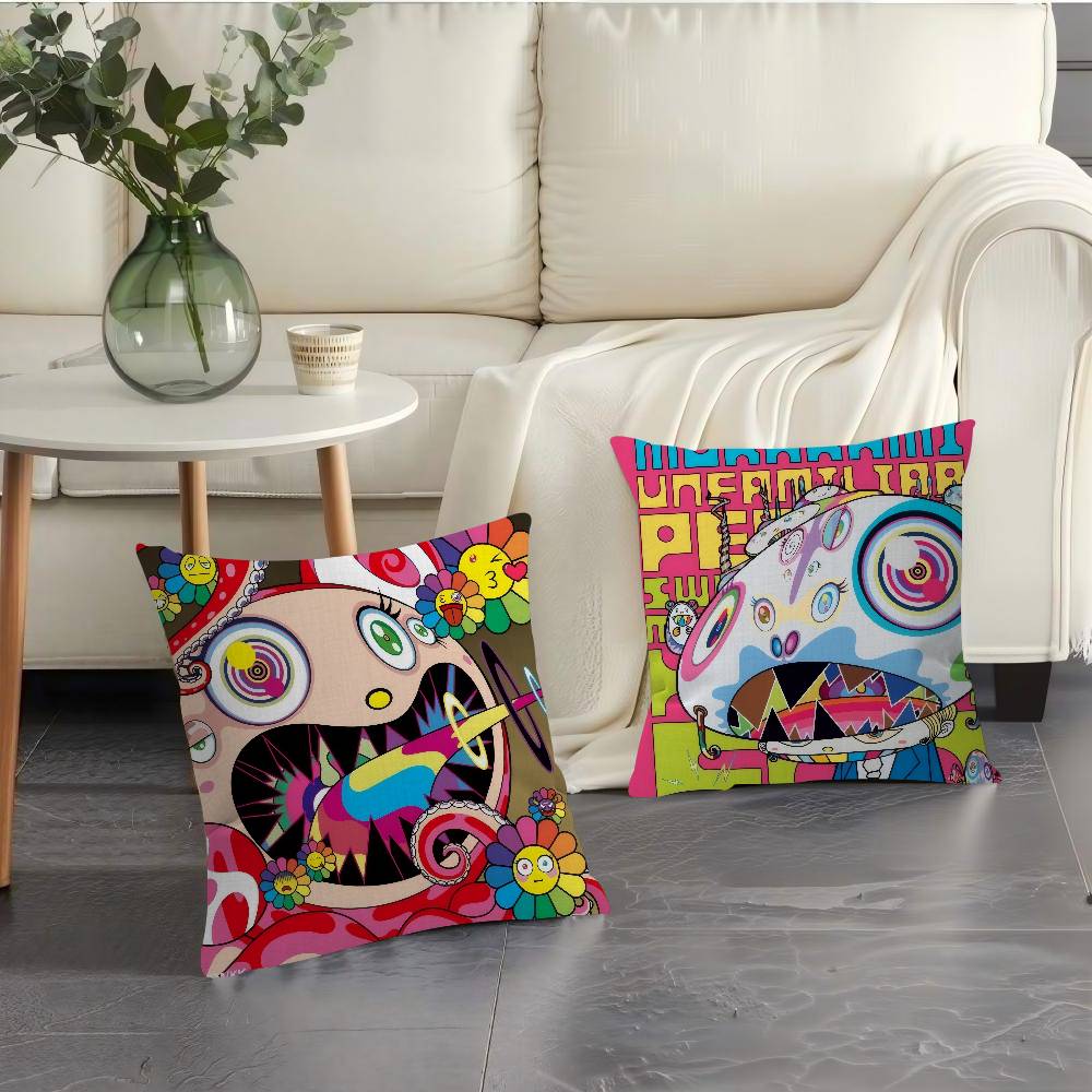 Pop Aesthetics T-Takashi-M-Murakami Personalized Picture Text Home Decorative Pillows Household Gifts 45X45Cm