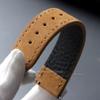 18mm 19mm 20mm 22mm Vintage Suede Cowhide Watch Strap Butterfly Buckle Handmade Stitching Soft Watch Band Quick Release Bracelet