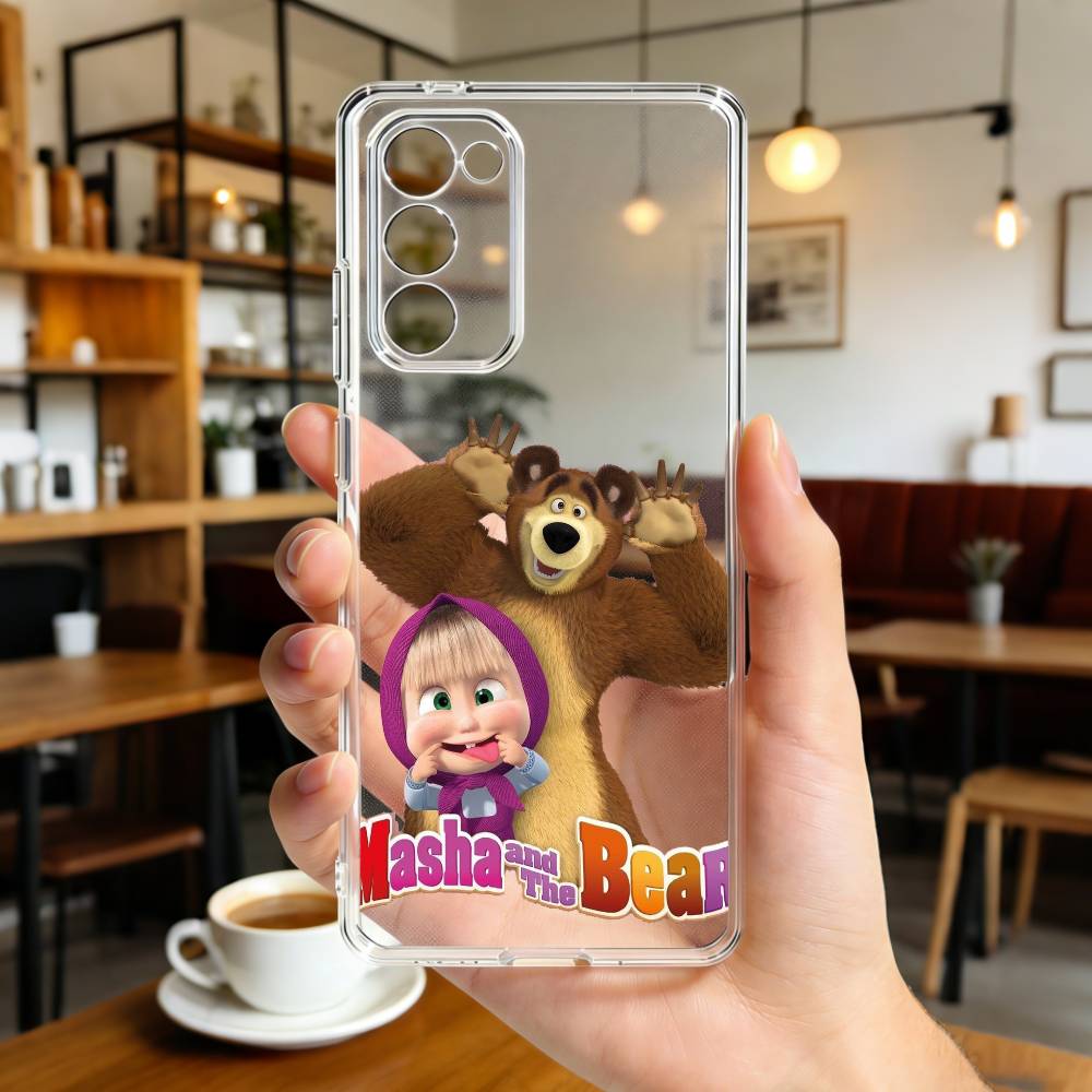 C-Cute M-Masha and the BearsPhone Case For Samsung Galaxy A,71,70,52,51,40,31,50,50S,30S,21S,12,10,Note20ultra Transparent Cover