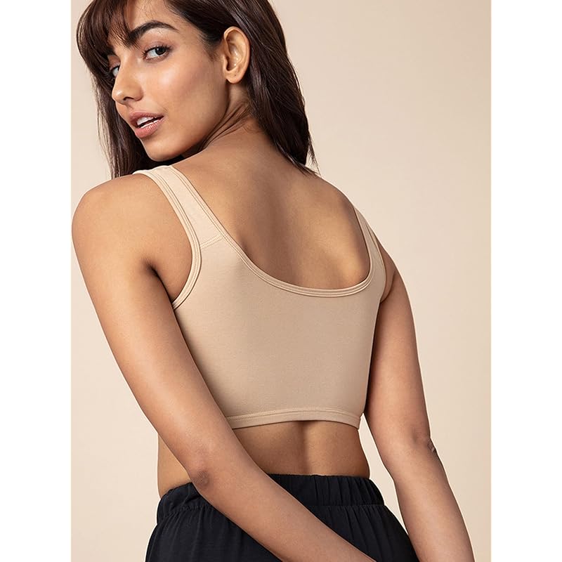 

NYKD Soft Cup Easy Peasy Slip On Everyday Bra for Women, Wireless, Full Coverage, Support Shaper, Non Padded Sports Bra- XL білий
