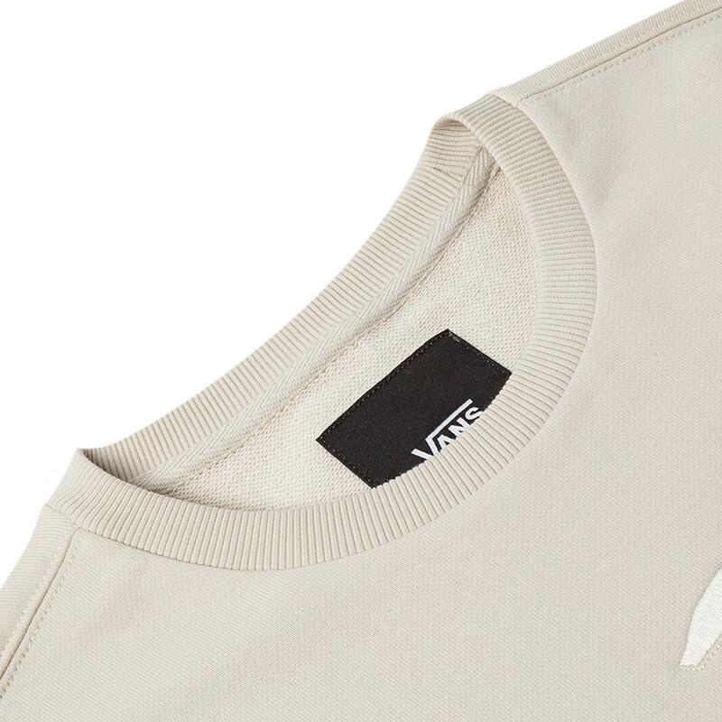 Vans Pullover Crewneck Skateboard Logo Long Sleeve Sweatshirt Unisex sweatshirt Oatmeal VN000P352N1