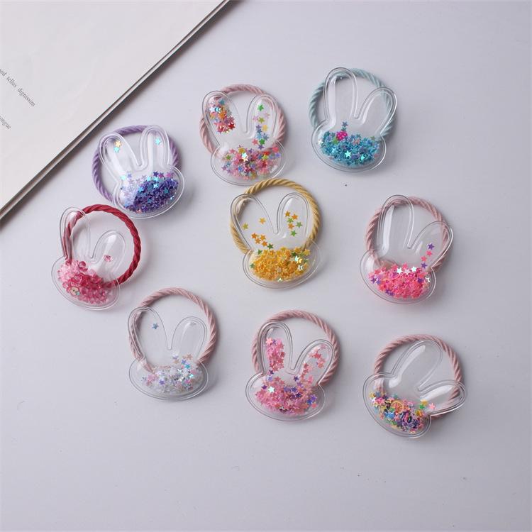 Children s Cute Hair Accessories Set: Star and Heart Soft Elastic Bands