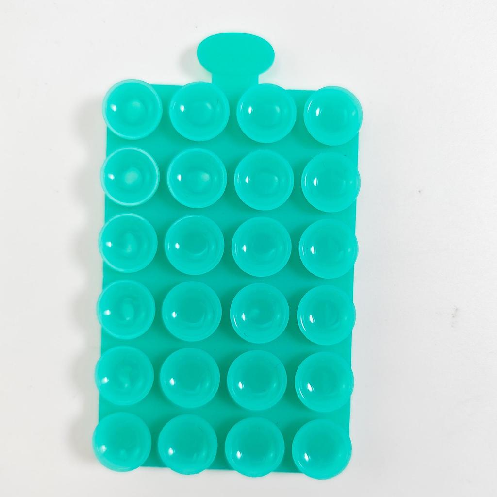24-Piece Double-Sided Thick Silicone Suction Cups for Phone/Tablet Car Mount