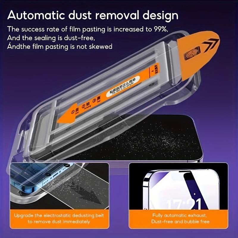 3 Stück einfach zu installieren staubdichtes Sichtschutz-Tempered Glass für iPhone 17 16 15 14 13 11 12 Pro Max Plus XR XS Displayschutzfolie Anti-Spionage