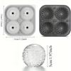 Large Silicone Spherical Ice Cube Mold with Funnel-3D Crystal Ice Maker,Whiskey,Bourbon,Brandy-Durable Whiskey AccessoriesCompatible with Roostertails