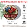 2D Flat, 1pc Vintage Patriotic Heart Metal Wall Sign - 7.87-Inch Flag & USA Map Heart, Waterproof Fade-Resistant / Decoration Suitable for Porch