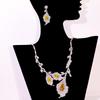 ASNORA Unique Flower Design Necklace Fashion Bridal Wedding Cubic Zirconia For Women Classic Party Jewelry Sets for Women