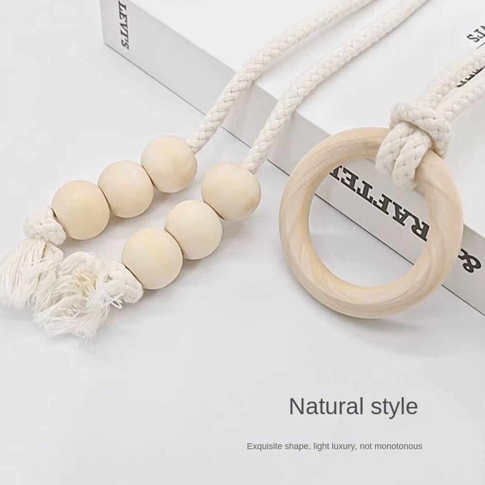 Simple Fringe Beaded Curtain Tieback No Punching Adjustable Curtain Strap Curtains Holder Home Curtain Accessories