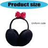 Multipurpose Plush Thermally Earmuffs With Cute Bows Design Comfortable Winter Ear Warmers For Cold Weather Activities