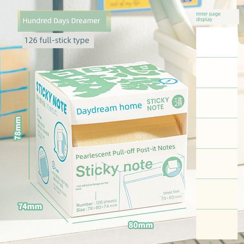 

Grade Three Class Two Four-Color Pearlescent Sticky Notes Primary School Students Use Sticky Large Capacity Tag Note Expansion Stickers [126 Zhang Quan Paste Type] Daydreaming of Home