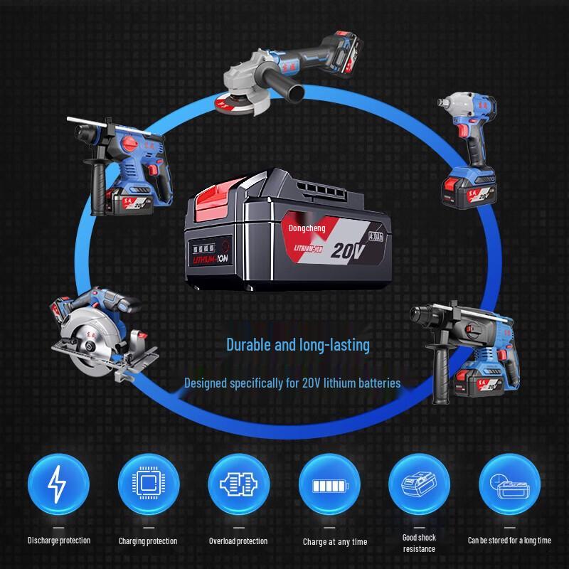 Dongcheng DCJZ03-13E 20V Brushless Cordless Impact Drill Kit CN plug (adapter included)