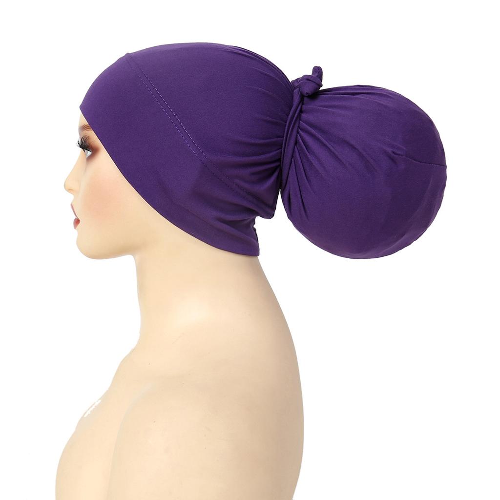 2025 New Soft Muslim Turban Hat Inner Hijab Caps Islamic Underscarf Bonnet India Hat Hair Loss Female Headwrap Turbante Mujer