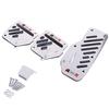 3Pcs Non Slip Manual Transmission Mt Car Truck Chrome Pedal Foot Pad Cover Rest