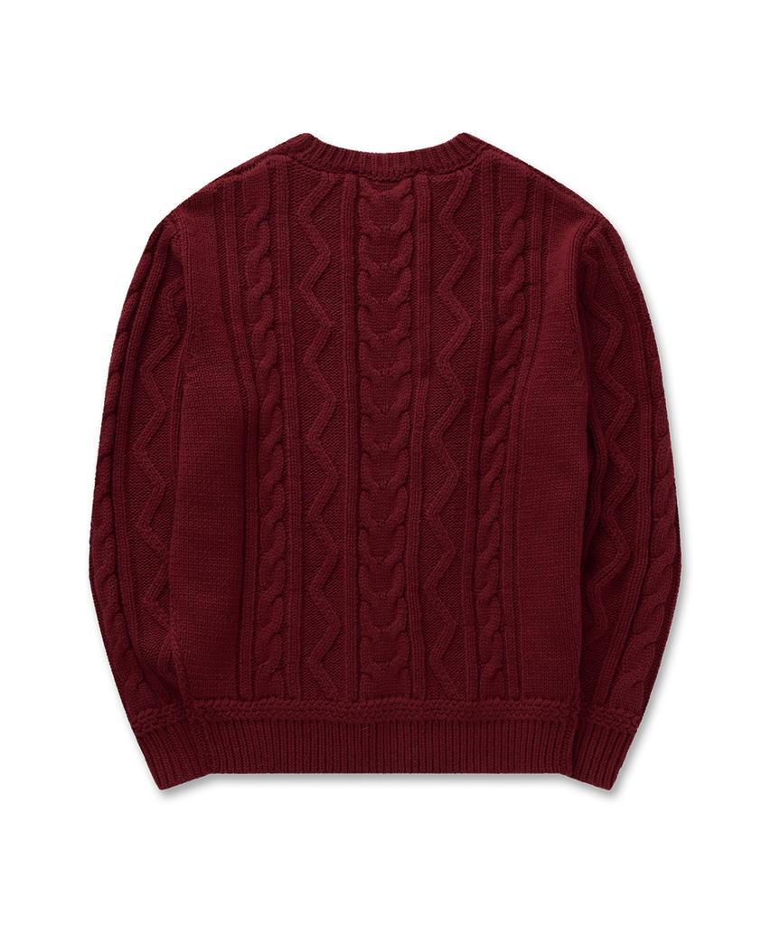 Pilpeu Cable Classic Knit 30(Deep Red)