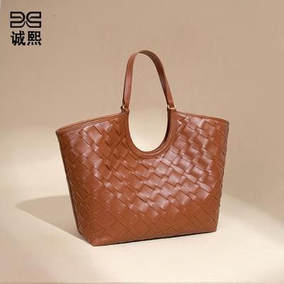 2025 neue Gemüsekorb gewebte Damentasche lässig große Handtasche Retro Schulter Unterarm Tragetasche