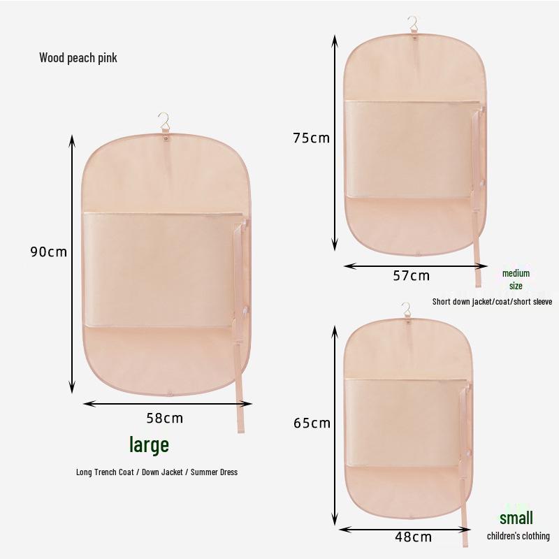 Foldable Fabric Coat Compression Bag - Dust Cover Wardrobe Storage for Down Jackets Small 48x65cm