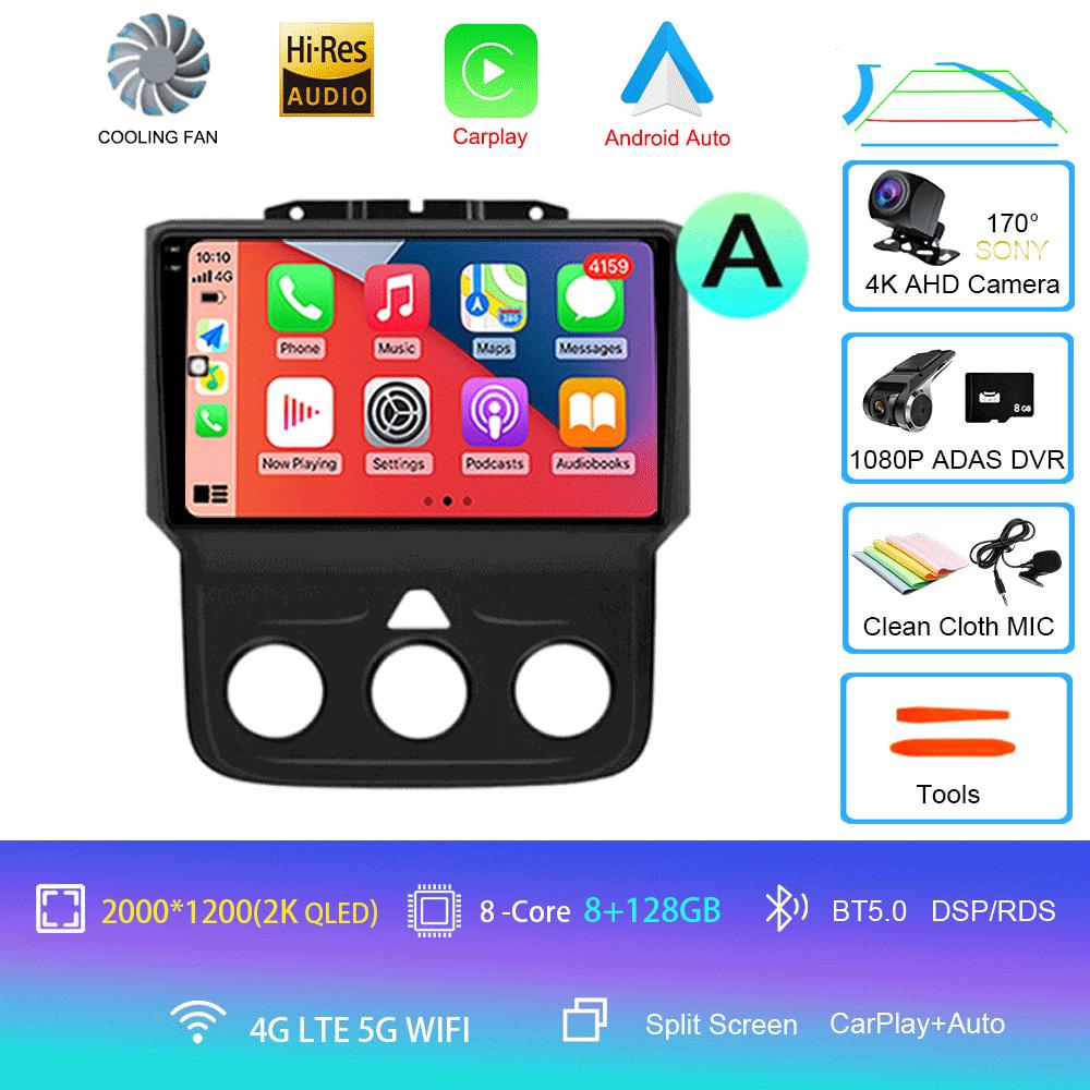 Android 14 Car Radio For T Dodge Ram 1500 2500 3500 2013-2018 Multimedia Stereo Video Player WiFi 4G Carplay Auto GPS Navigation