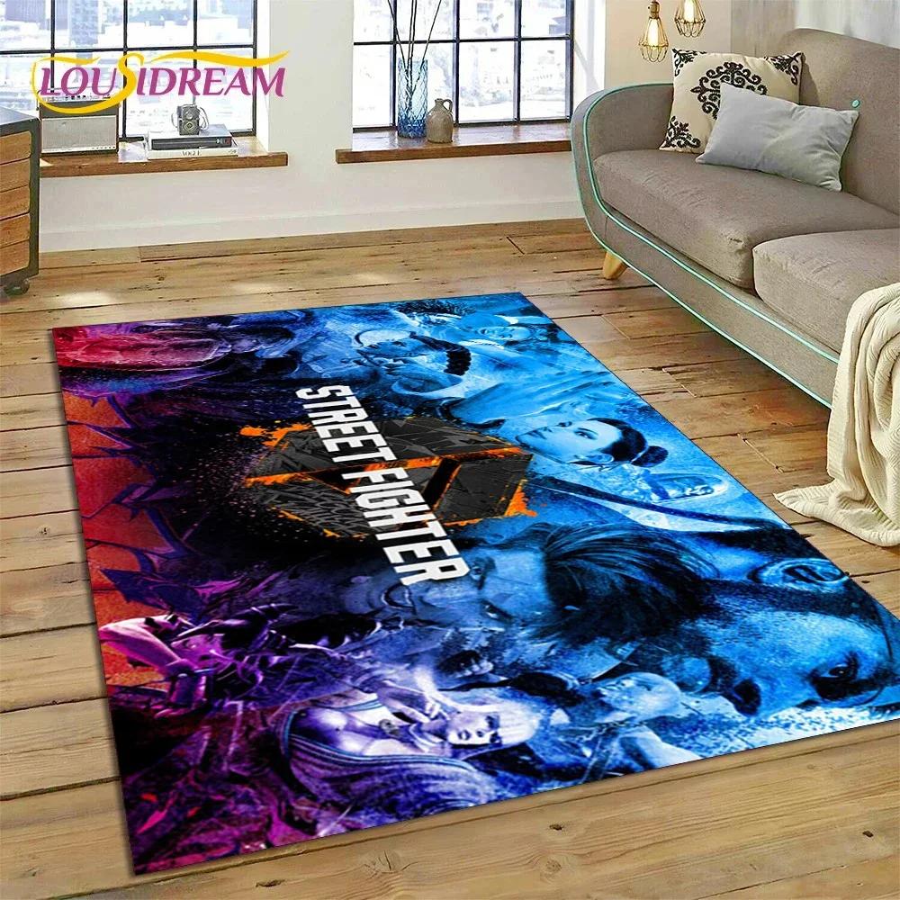 3D Retro Game Street Fighter SF Carpet Rug for Bedroom Living Room Home Sofa Decoration,Children Game Large Decor Floor Mat Gift