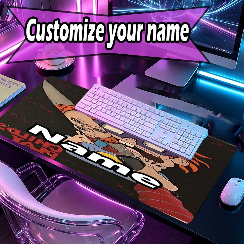Custom Name Personalized Bride of Chucky Pattern Mousepad, Laptop PC Desk Mat, Decorative Desk Mat for Home Keyboard Pad Gift