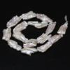 1String, White Natural Freshwater Pearls, 16×5-22×7mm Baroque Pearl Beads for Jewelry Making DIY Necklace Bracelet Accessories 36cm
