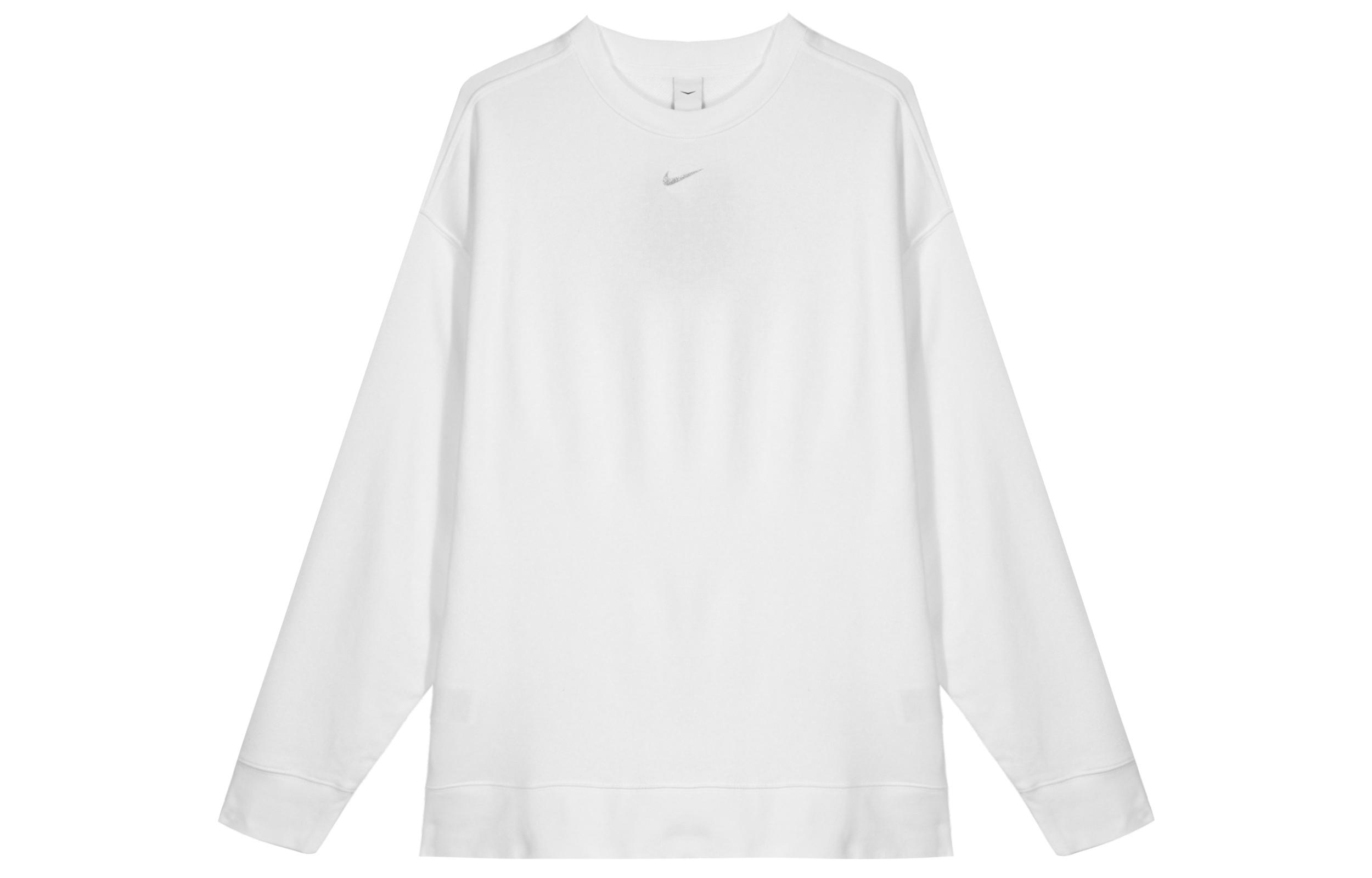 Nike Sweatshirts Women s White Crew Neck Moderate Regular DD5468-100 XL