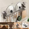 Wall-Mounted Kitchen Utensil & Pot Lid Storage Rack