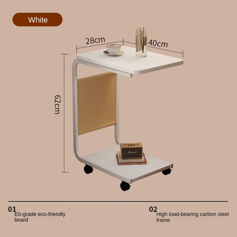 Abnehmbarer Nachttisch, Kleiner Couchtisch für das Wohnzimmer, Kleiner Tisch für das Sofa, Mini-Teetisch, Nachttisch, Beweglich