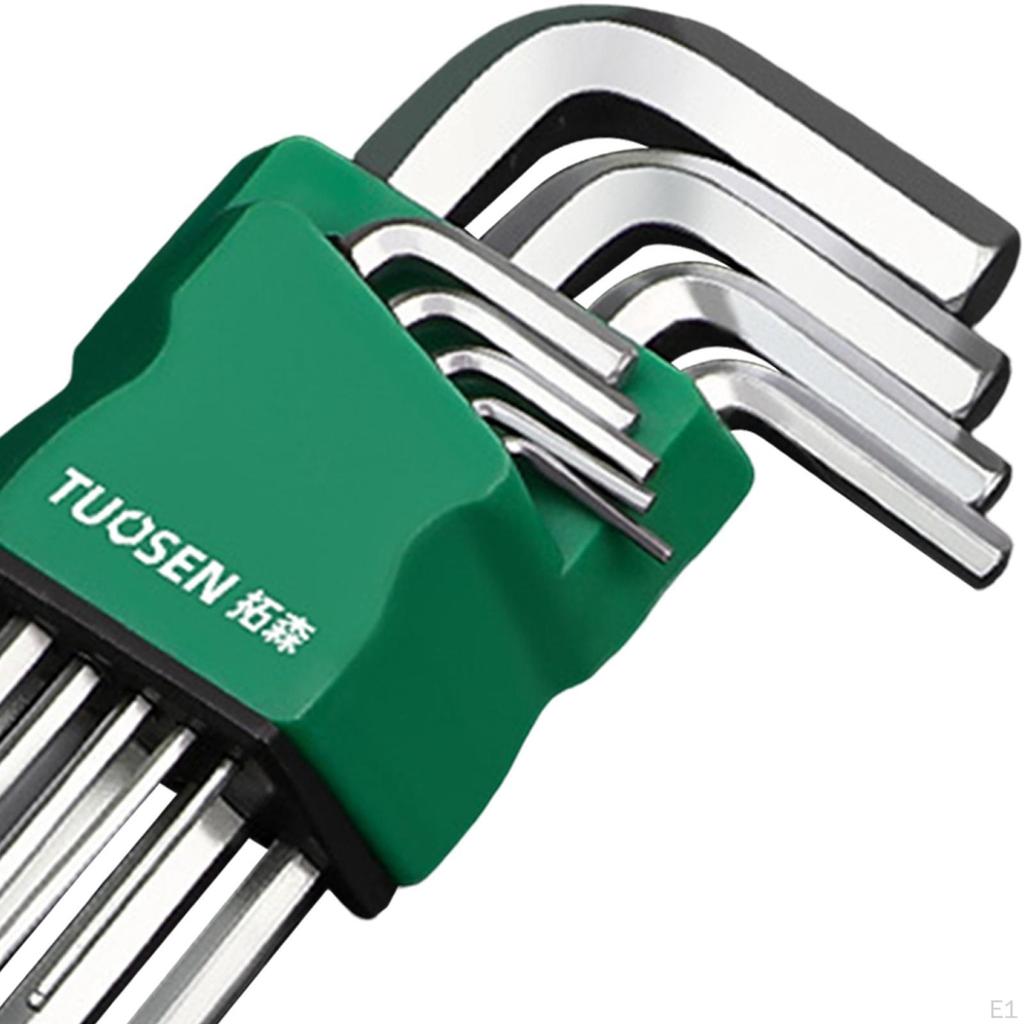 9 Pieces/Set Allen Keys Hexagon Key Hand Tools Equipment Repairing Hex Wrench L Type for Bike