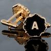 Mens Classic 26 Alphabet Initial Letter Cufflinks A B C D E F G H I J K L M N O P Q R S T U Sleeve ButtonV W X Y Z